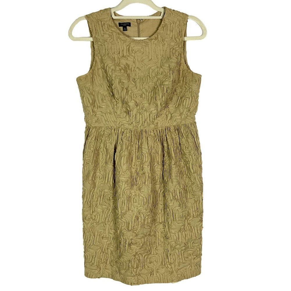 Talbots Dress, size 8 Petite, Textured Print, Taupe